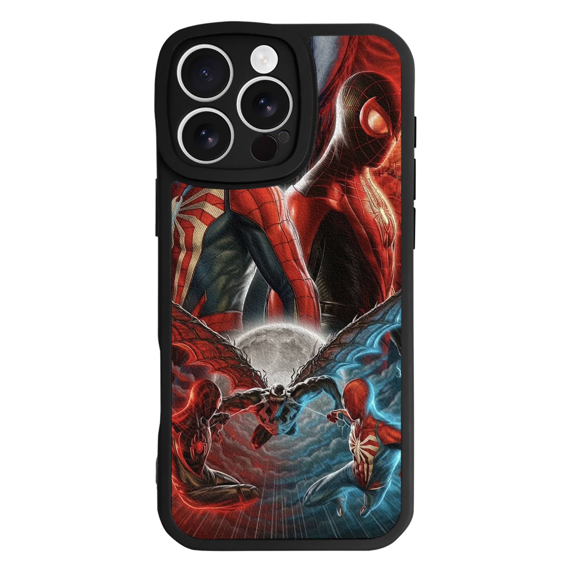 （画像用） Spider Man スパイダーマン 【iPhone 16シリーズ対応】シリコンスマホケース（レザー調） 材質：シリコン
